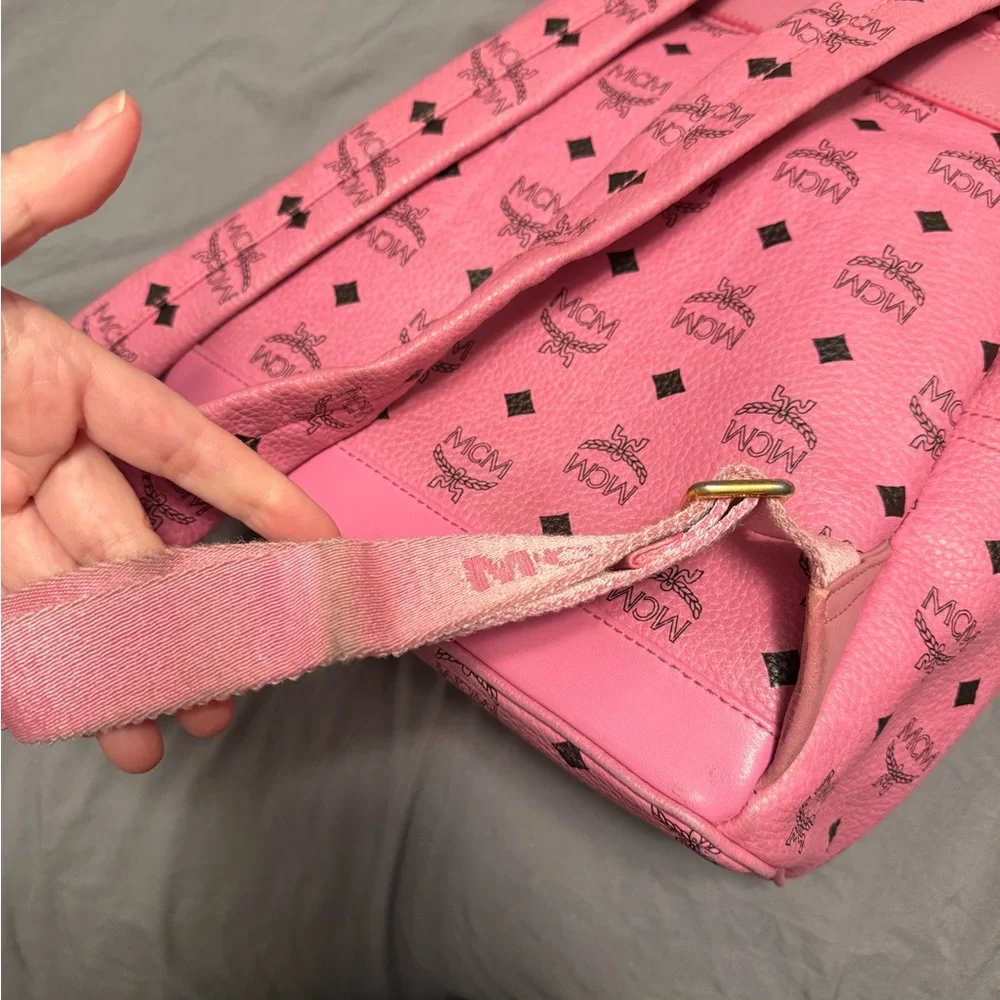 MCM Pink Visteris Backpack 12” - Picture 6 of 16